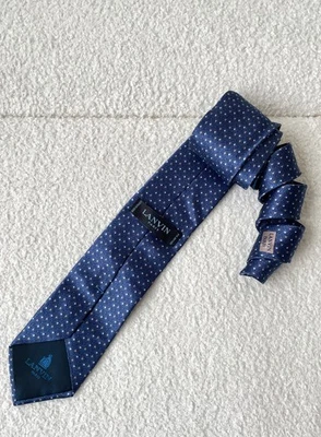 Corbata Lanvin Paris patrón diamantes puntos azules Foto 1 de 4