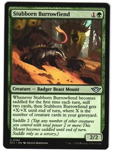Stubborn Burrowfiend 184 U Outlaws of Thunder Junction NM MTG - Picture 1 of 2