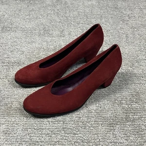 Scarpe Arche donna 10 EU 41 rosso pelle scamosciata tacco basso made in France - Foto 1 di 11