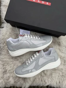 PRADA Americas Cup Lackleder Sneaker Grau | UK11 US12 EU45 | Turnschuh - Bild 1 von 11