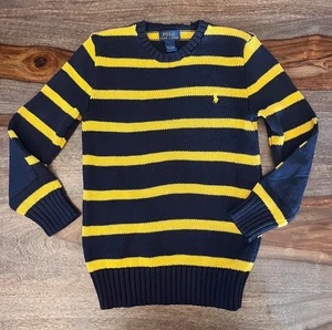 Polo Ralph Lauren Jungen Baumwollpullover mit Ellenbogen-Patches, Größe 7 - Bild 1 von 4