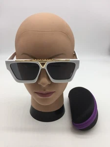 Occhiali da sole Louis Vuitton montatura bianca trendy lenti 60-15-134 grigie - Foto 1 di 9