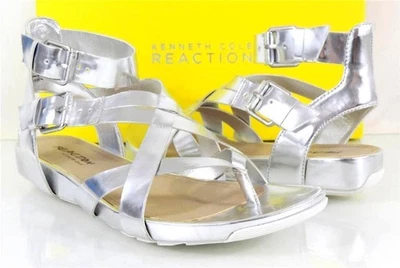Sandalia Gladiador Kenneth Cole Reaction Park Bench 2 LE Plateada Talla 6 Foto 1 de 4