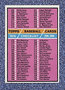1976 Topps Baseball Set Break # 392 Unmarked Checklist 3  - Free Shipping - Picture 1 of 2