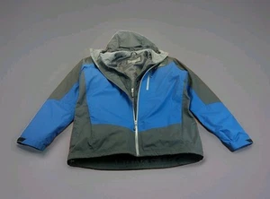 Giacca da sci impermeabile con cappuccio Eddie Bauer 3 in 1 con piumino cuciture nastrate - Foto 1 di 17