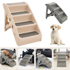 Pet Dog Folding Stairs Ramp Plastic Access Step Lightweight Cat * 24 HOUR POST - Picture 1 of 12