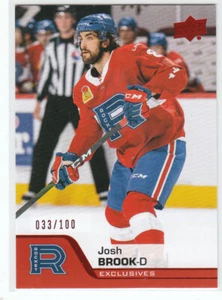 2020-21 Upper Deck AHL #63  Exclusives #33/100 Josh Brook  - Picture 1 of 1