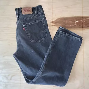 Vintage Levi's 701 Student Denim Black Jeans 90s 701-5759 USA Made Size 28X26 - Picture 1 of 10