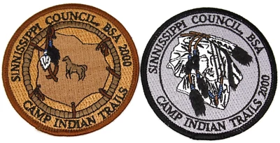 2000 Camp Indian Trails Sinnissippi Council Patch Set Wisconsin Illinois Scouts - Image 1 of 2