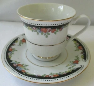 TAZA Y PLATILLO DE PORCELANA FINA LYNNS BENNINGTON - JUEGO DE 6 - Imagen 1 de 11