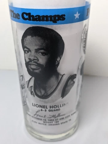 Dairy Queen RC Cola Portland Trail Blazers LIONEL HOLLINS Glass  1977 The Champs Cover