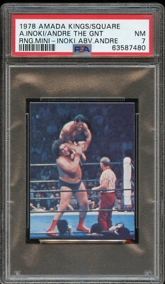 Mini Inoki Above Andre 1978 Amada Kings/Square A. Inoki/Andre the Giant Rng PSA 7 Foto 1 de 2