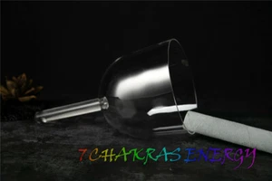 Crystal singing bowl with handle 4th octave perfect G# note 6inch - Picture 1 of 4