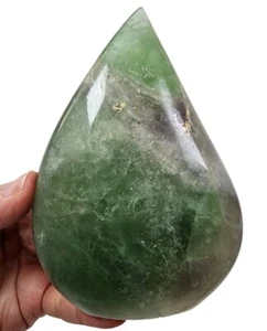 Fluorite Polished Teardrop Freestand Madagascar 1lb 3.2oz. - Picture 1 of 3