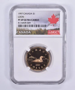 1997 Canada 1 Dollar Loon PF69 UCAM NGC Canada Label - Picture 1 of 5