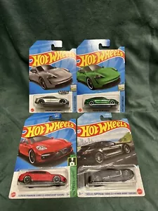 Hot Wheels Lot Of 4, Zamac Porsche Taycan Turbo S, Porsche Panamera - Picture 1 of 6