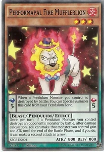 Performapal Fire Mufflerlion SECE-EN001 Yu-Gi-Oh Card 1st Edition New - Picture 1 of 4