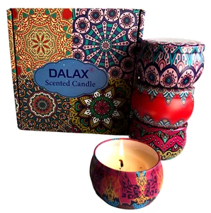 4 Cans Scented Candles Gift Set Aromatherapy Bath Relaxation Spa Yoga Holiday US - Picture 1 of 5