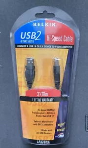 Belkin 16' / 5M USB 2.0 A to B Hi-Speed Cable F3U133-16 New OEM USB 2.0 OR 1.X - Picture 1 of 6