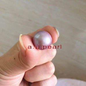Australia Top round natural real purples 13-14MM LOOSE SOUTH SEA PEARL,pendant - Picture 1 of 6