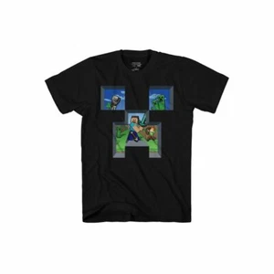 Minecraft Boys Short Sleeve Mine T-Shirt, Size XS (4/5) Color Black (LOC G-20) - Picture 1 of 2