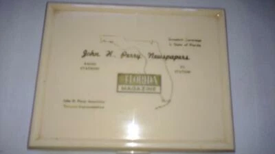 Caja de plástico de doble baraja publicidad cartas revista Florida marrón Bigelow Foto 1 de 4