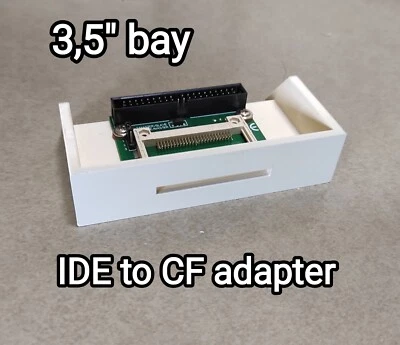 Front 3,5" Bay IDE2CF Adapter Compact Flash MS-DOS IDE SSD Retro PC 286 386 486 - Bild 1 von 4