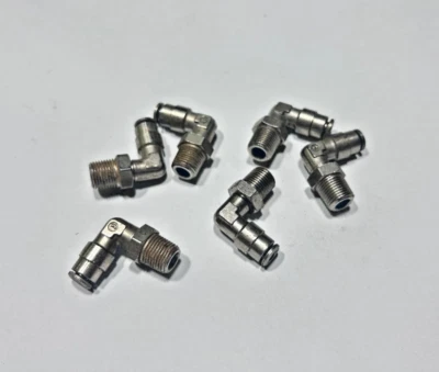 (6) 1169x2.5S W/HEAD 5/32" Tube OD x 1/8" MNPT Swivel MALE Elbow Push-to-Connect - Image 1 of 4
