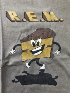 R.E.M. rock band tour short sleeve charcoal color shirt KV30757 - Picture 1 of 2