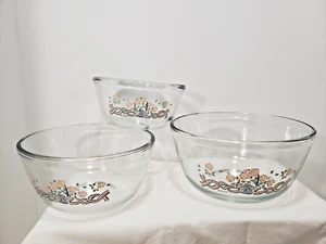 1989 Vintage Anchor-Hocking Nesting Bowls 3 T15 - Picture 1 of 5