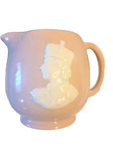 H M Queen Elizabeth II Coronation 1953 Cup Pitcher Pink Johnson Bros England - Picture 1 of 6
