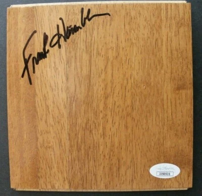Frank Hamblen (d.2017) Entrenador de los Lakers Autografiado Firmado 6x6 Piso de Baloncesto JSA  Foto 1 de 3