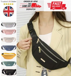 Mujeres Damas Bolso de Bombo Cintura Fanny Pack Viaje Vacaciones Billetera Dinero Cinturón Bumbag Reino Unido - Imagen 1 de 16