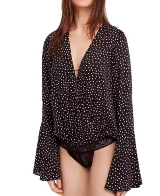 Body Free People Mujer Talla S Manga Campana Makin Waves FONDO DE ENCAJE, NUEVO #5 Foto 1 de 4