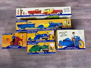 Lot of 6 Deluxe Plastic Dime Store Dreams 1:43 & 1:24 Toy Cars, Motorcycles - A2