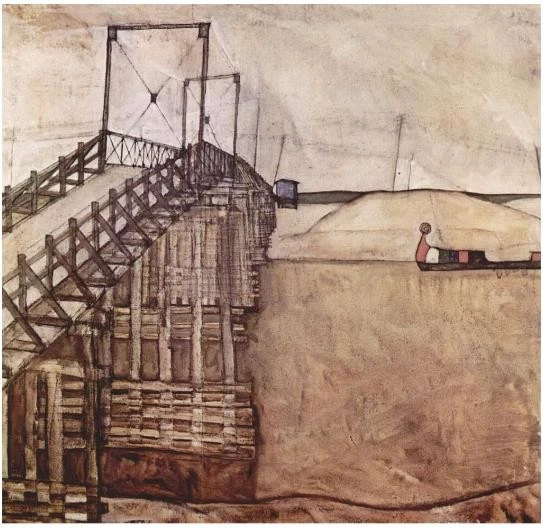 Arte Giclee Impreso Pintura al Óleo Egon Schiele - El Puente Decoración del Hogar Lienzo Foto 1 de 1