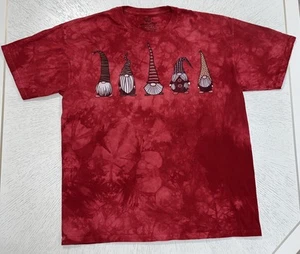 The Mountain T Shirt Men’s XL Gnomes Tye Dyed In USA Red Casual Garden Funny - Picture 1 of 6