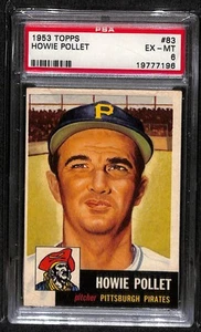1953 Topps #83 Howie Pollet - Set Break! PSA 6 - Picture 1 of 2