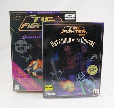 SEALED LOT 1994 Star Wars: TIE Fighter + Defender of the Empire Addon Big Box PC - Image 1 of 4