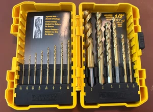 DeWalt Industrial Kobalt legierter Stahl Bohrer Bit Set mit ToughCase 14-teilig für 1/2" - Bild 1 von 2