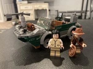 Lego Indiana Jones Army Jeep Only With Jones Minifigs From 7625 Set 7626 Lot 1 - Picture 1 of 6