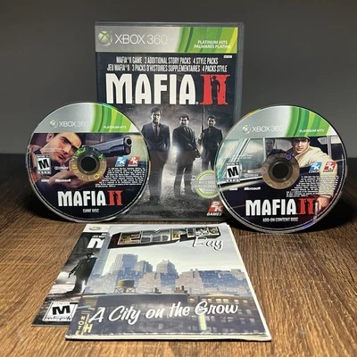 Mafia II 2 - Microsoft Xbox 360 - 2009 - Platinum Hits - CIB - Complete w/ Map - Image 1 of 4