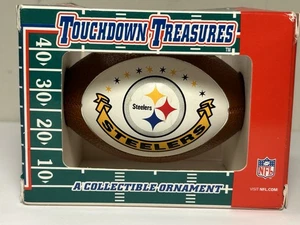 Touchdown Treasures Pittsburgh Steelers Mini NFL Football Christmas Ornament - Picture 1 of 6