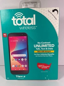 Total Wireless Blu View 2 4G LTE Prepaid Smartphone Black 32GB, NEW - Picture 1 of 5