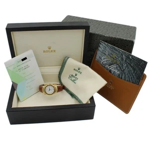 Ladies 18k Rolex Cellini Ref. 6621 Diamond Dial 26mm w/ Box & Papers W161301-1 - Picture 1 of 7