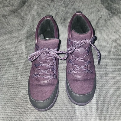 Clarks Cloudsteppers Mujer Talla 8 M Botas de Caminar Púrpura Con Cordones Cómodas Tobillo  Foto 1 de 4