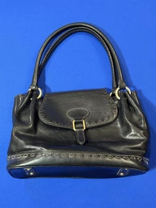 Dooney & Bourke Florentine Black Flap Satchel Bag - Picture 1 of 16