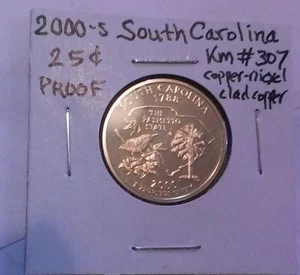 Carolina del Sur 2000-S 25c a prueba km-307 a elección monedas de coleccionista envío de 3,99 USD en EE. UU. - Imagen 1 de 4