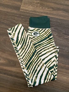 NFL Team Apparel Greenway Packers Leggings/Pants Striped Womens Size Small - Picture 1 of 6