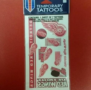 NHL Detroit Red Wings Temporary Tattoo Sheet - Picture 1 of 1